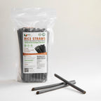 EcoTouch Black Rice Straws — 10mm × 22cm (50 Pack)