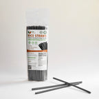 EcoTouch Black Rice Straws — 6mm × 22cm (30 Pack)