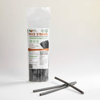 EcoTouch Black Rice Straws — 8mm × 22cm (20 Pack)