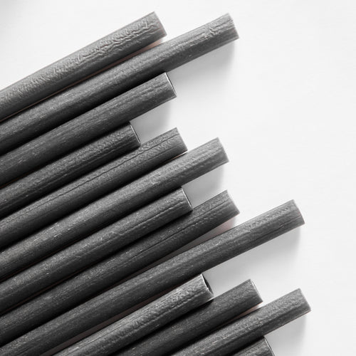 EcoTouch Black Rice Straws — 10mm × 22cm (50 Pack)