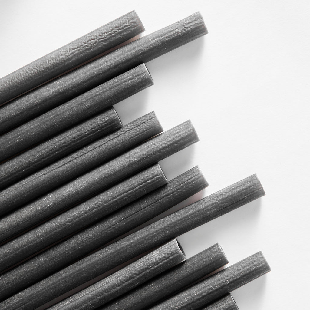 EcoTouch Black Rice Straws — 12mm × 22cm (45 Pack)