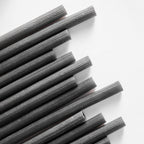 EcoTouch Black Rice Straws — 12mm × 22cm (45 Pack)